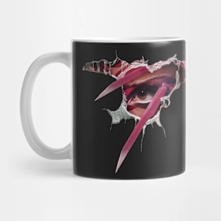 Pink hair Claw eye sticker Mug